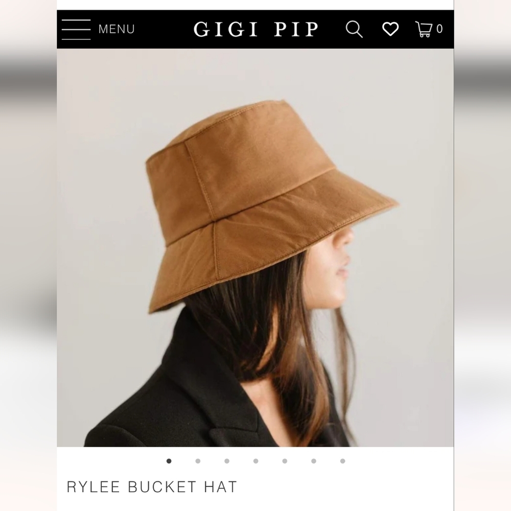 NWOT Gigi Pip Rylee Bucket Hat, Brown Size xs 55